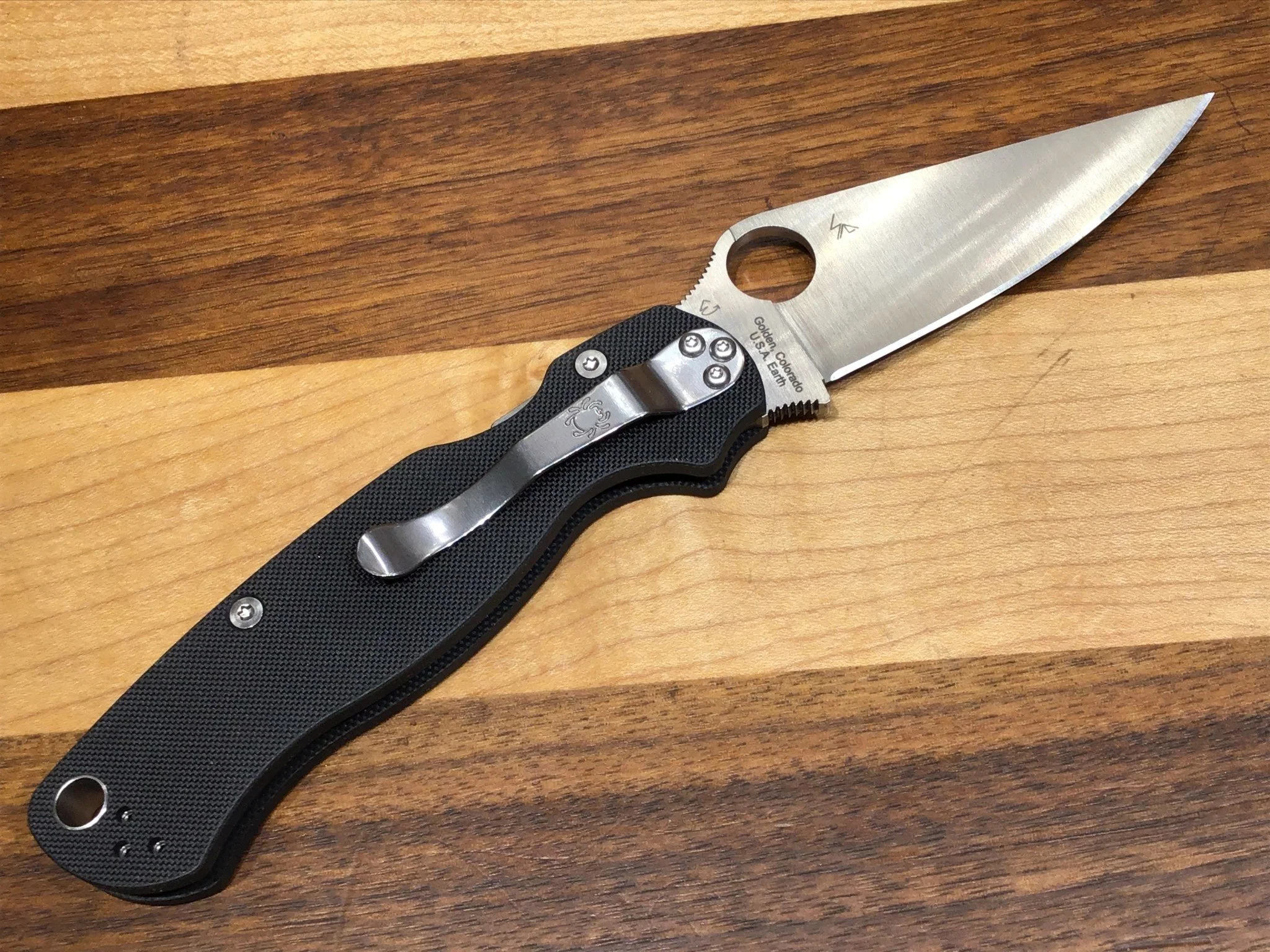 Spyderco Para Military 2 w/ Black G10 in CPM S45VN - C81GP2 - Image 3